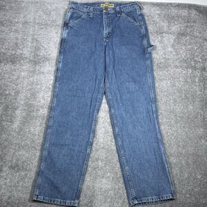Y2K Lee Dungarees Jeans Men's 34x34 Blue Denim Carpenter Utility Workwear Skater